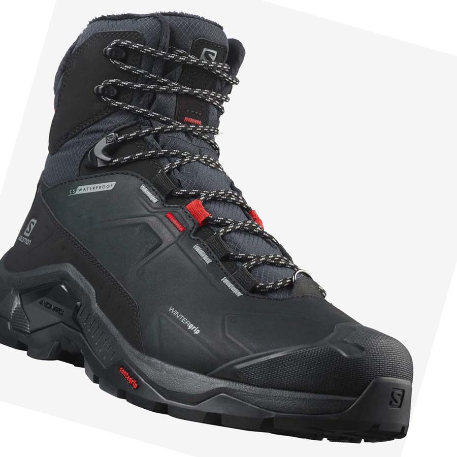 Salomon QUEST WINTER THINSULATE™ CLIMASALOMON™ WATERPROOF Kadın Kışlık Botlar Siyah | TR 2609ILH